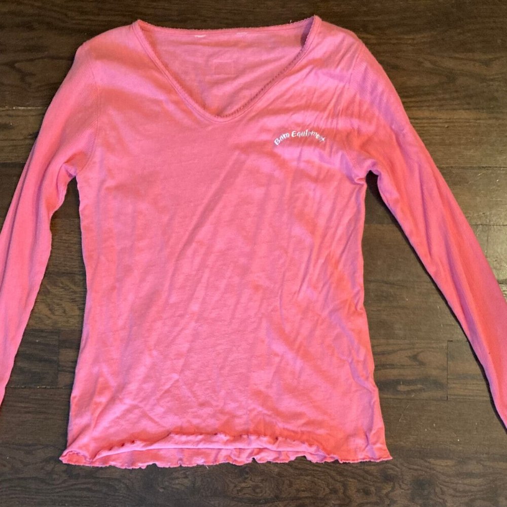 Vintage 1980s Womens B.U.M. Equipment Pink Long-Sleeve Shirt